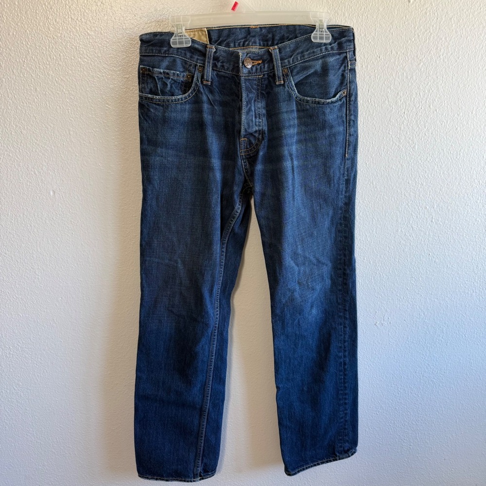 Vintage Hollister Men's 30 Dark Wash Straight Leg Jeans Y2K Preppy Denim
